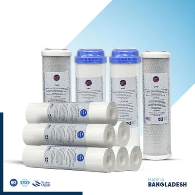 BOC & Healthy 1-Year RO Water Filter Set | 6 PP, 2 GAC & 2 CTO
