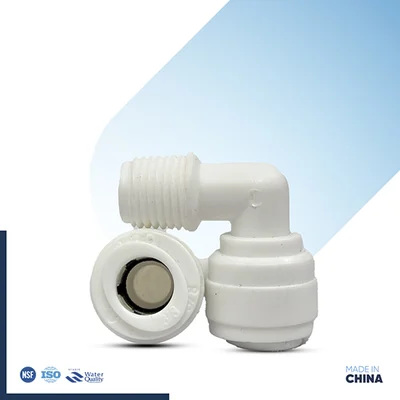 Elbow Connector 1/4 thread by 10mm Push