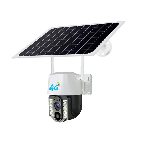 4G Solar PTZ Outdoor Security Camera with Solar Panel